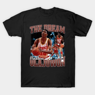 Hakeem Olajuwon The Dream Basketball Legend Signature 80S 90S Bootleg Rap T-Shirt